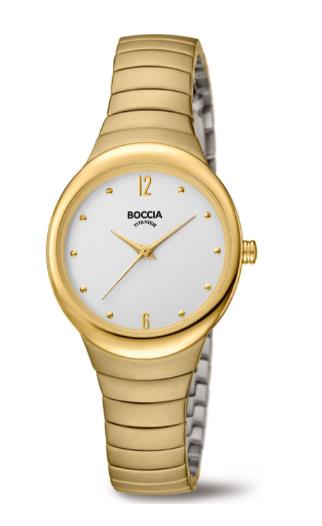 Boccia Damenuhren Ziffernblatt: Hell Index  Gliederband Quartz 30 Meter Ref.-Nr.: 3307-02