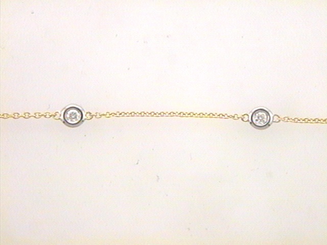 Max Fr&ouml;hlich Mio Fallegro Armband Ref.-Nr.: 216/188141/17+ 585/- Gold, bicolor 5 Diamant Wesselton kleine Einschl&uuml;sse Brillantschliff 0,165ct.  L&auml;nge 17+2cm