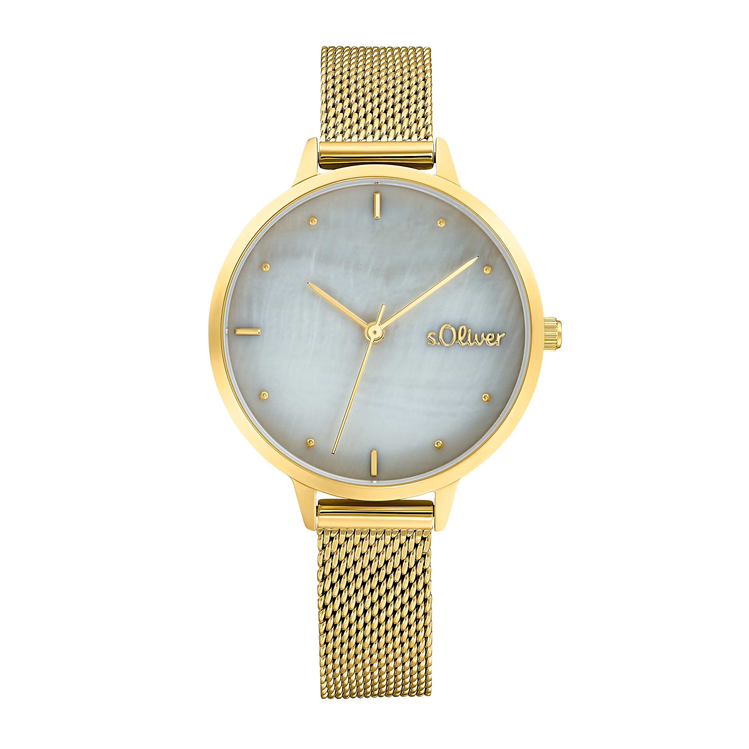 s.Oliver Damenuhren Ziffernblatt: Perlmutt Index  Metall Quartz 30 Meter Ref.-Nr.: 2033512