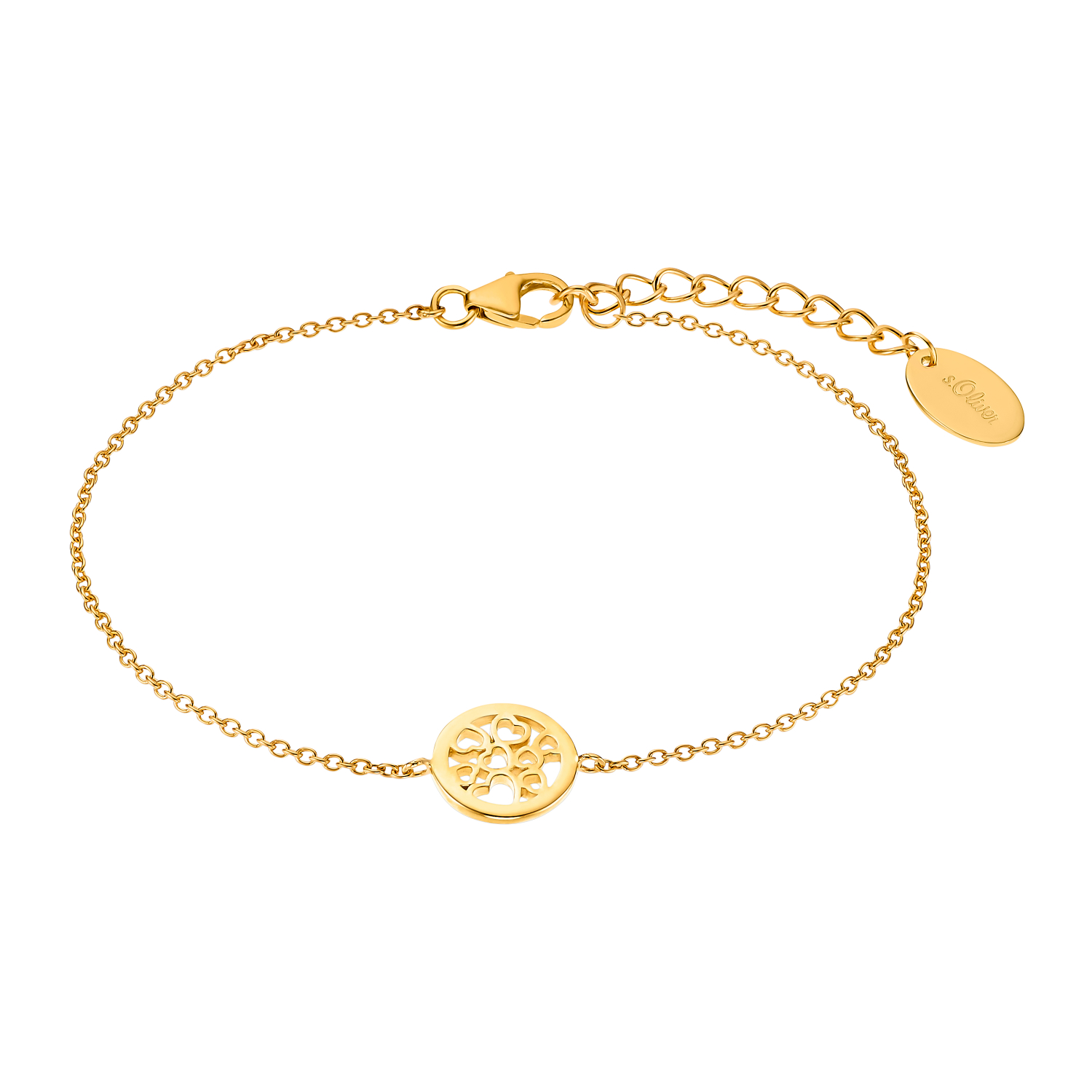 S. Oliver s.Oliver Armband Ref.-Nr.: 2032596 925/- Silber, gelb L&auml;nge 17+3 cm