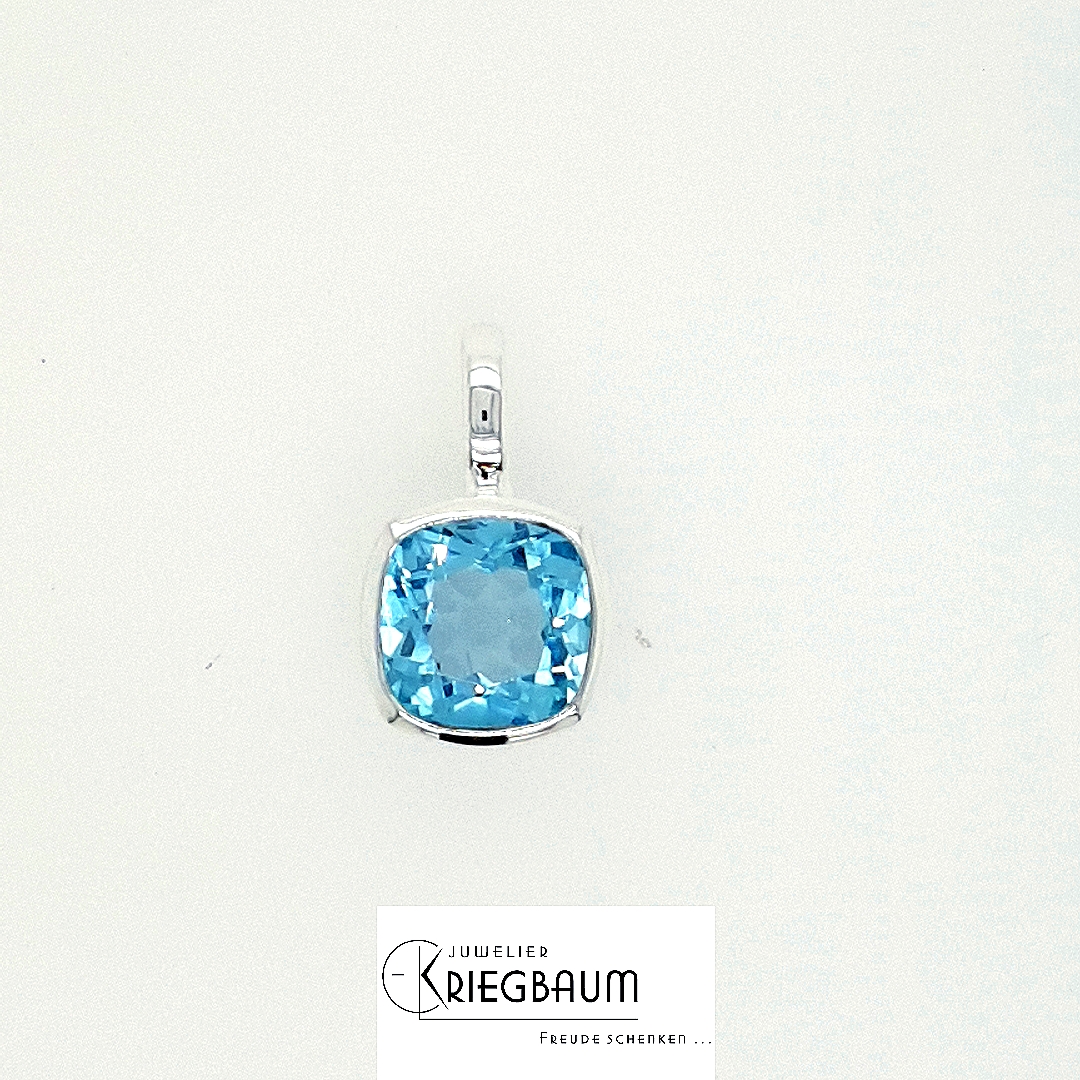 Linkenheil Halsschmuck Ref.-Nr.: 9652-4941 925/- Silber 1 Blautopas beh. blau 