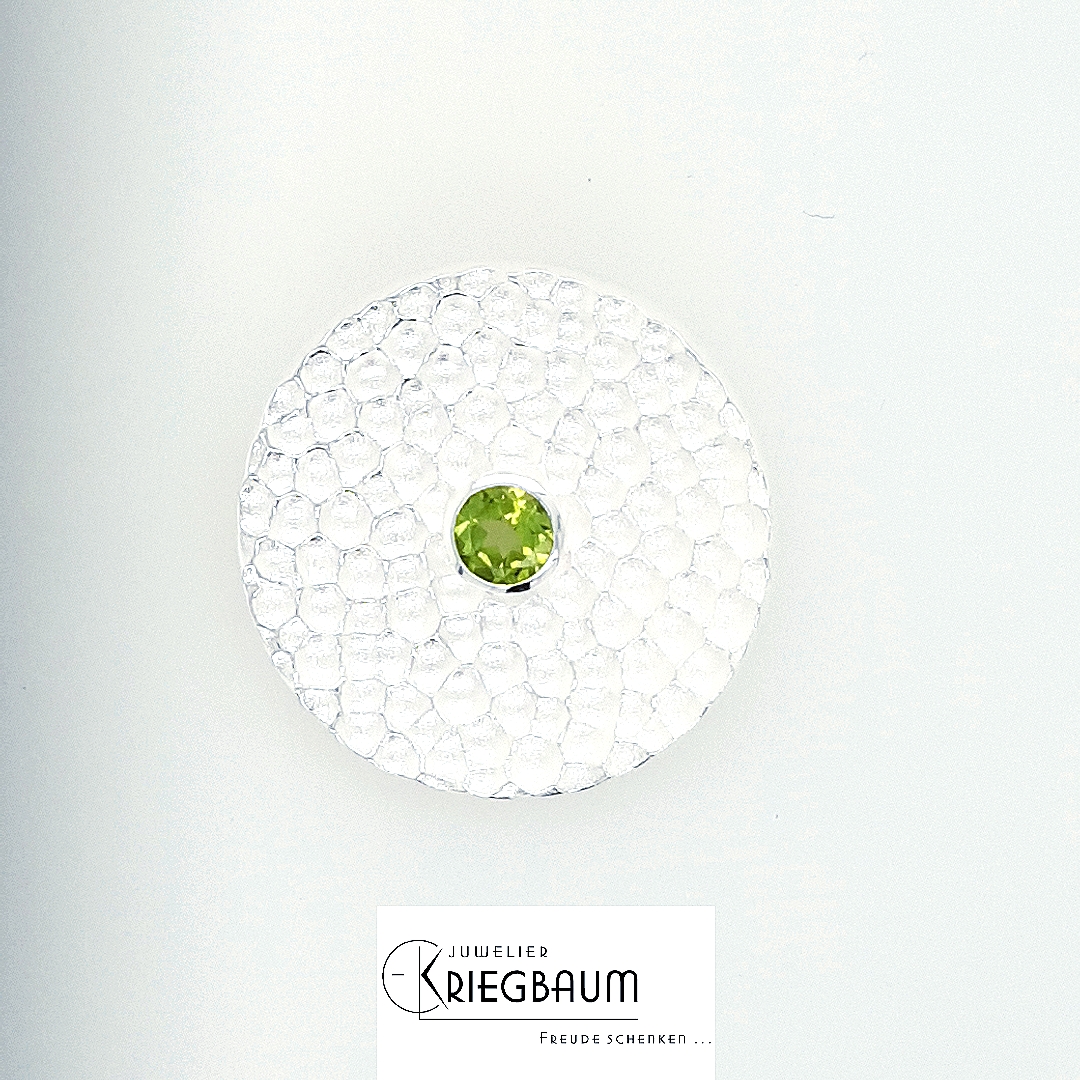 Linkenheil Halsschmuck Ref.-Nr.: 18003-4942 925/- Silber 1 Peridot Gr&uuml;n rund 