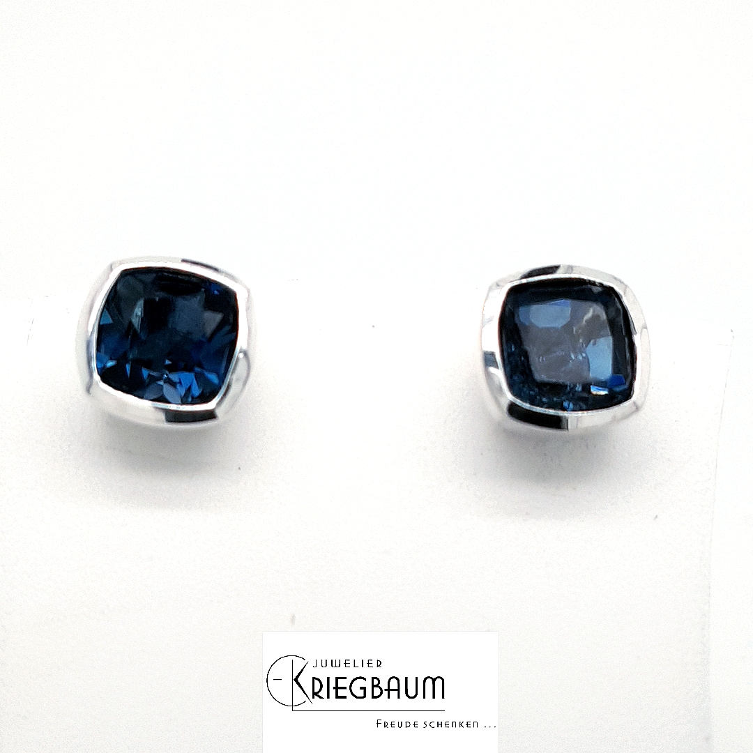 Linkenheil Ohrschmuck Ref.-Nr.: 9650-3948 925/- Silber 2 Blautopas beh. blau 