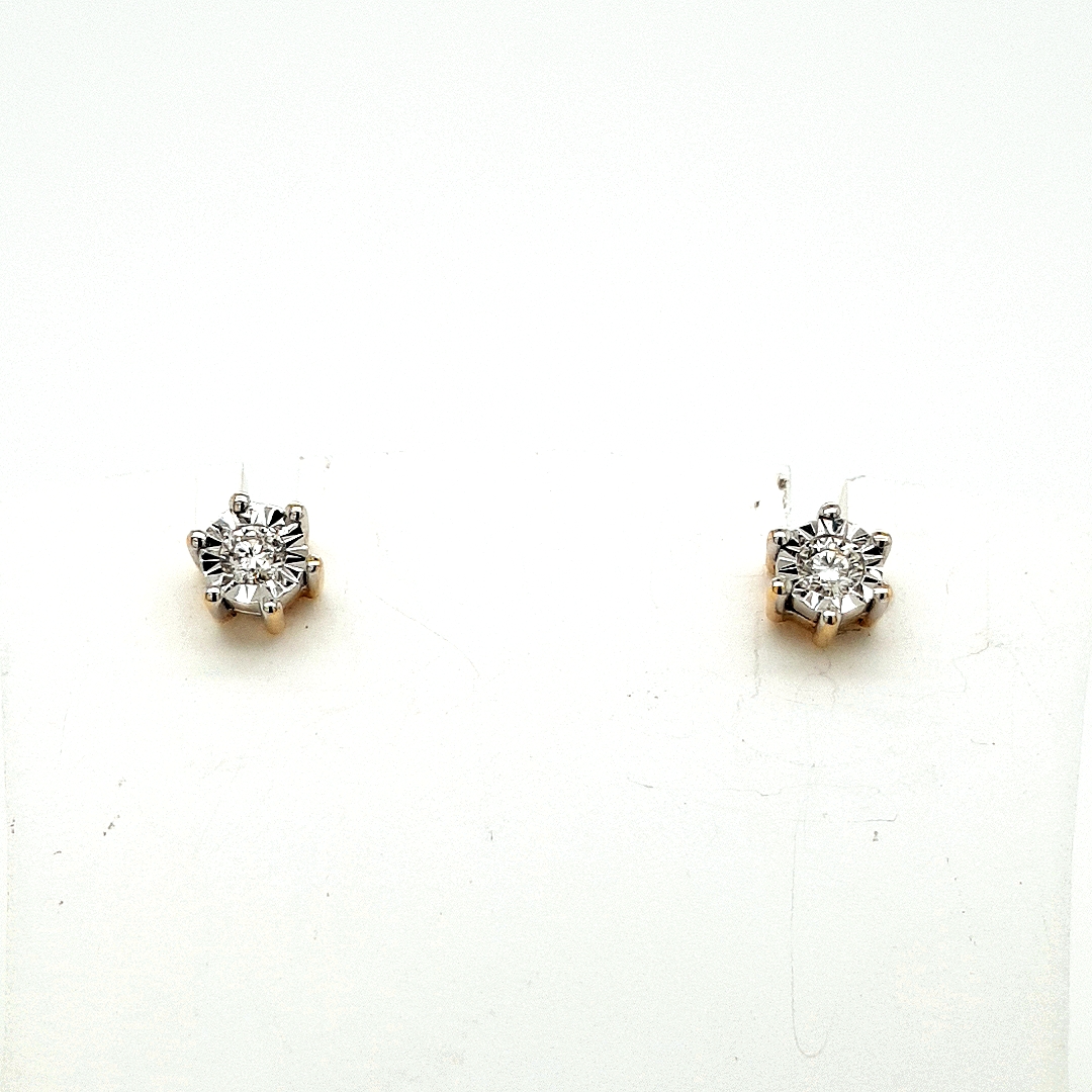 Linkenheil Ohrschmuck Ref.-Nr.: 13159-3550 585/- Gold, gelb 2 Diamant Wesselton kleine Einschl&uuml;sse 0,06ct. 