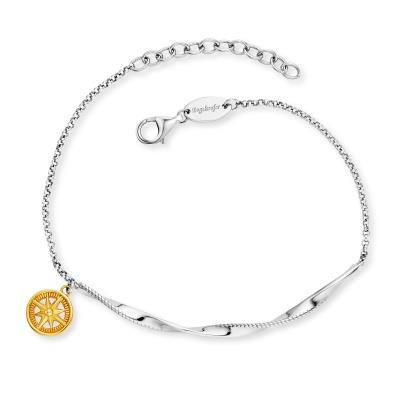 Engelsrufer Armband Ref.-Nr.: ERB-ALOHA-TWIST-BIG 925/- Silber, Rhodiniert L&auml;nge 17+3 cm