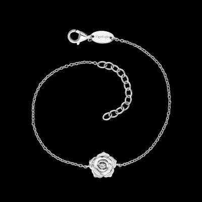 Engelsrufer Armband Ref.-Nr.: ERB-ROSE-ZI 925/- Silber, Rhodiniert 1 Zirkonia  Wei&szlig;  L&auml;nge 17+3 cm