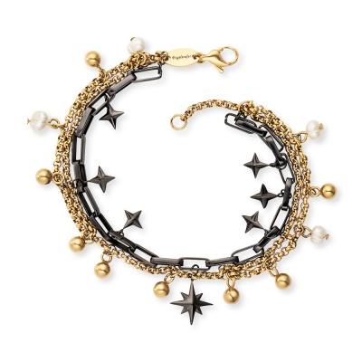 Engelsrufer Armband Ref.-Nr.: ERBS-WINDROSE-BI Edelstahl 3 S&uuml;&szlig;wasser Zuchtperle L&auml;nge 17+2+7 cm