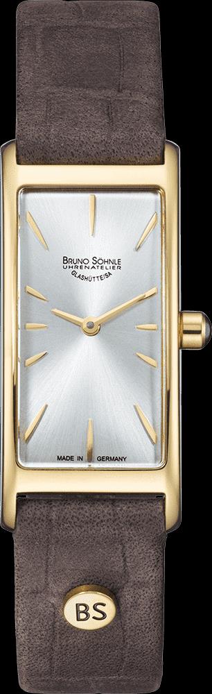 Bruno S&ouml;hnle Glash&uuml;tte Damenuhren Ziffernblatt: Blau Index  Kunststoff Band Quartz 100 Meter Ref.-Nr.: 17-33088-243