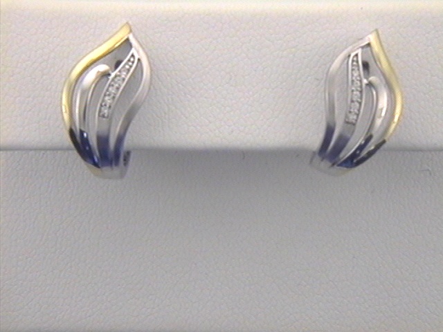 Max Fr&ouml;hlich Ohrschmuck Ref.-Nr.: 88/189794 925/- Silber, bicolor Zirkonia  Wei&szlig; 