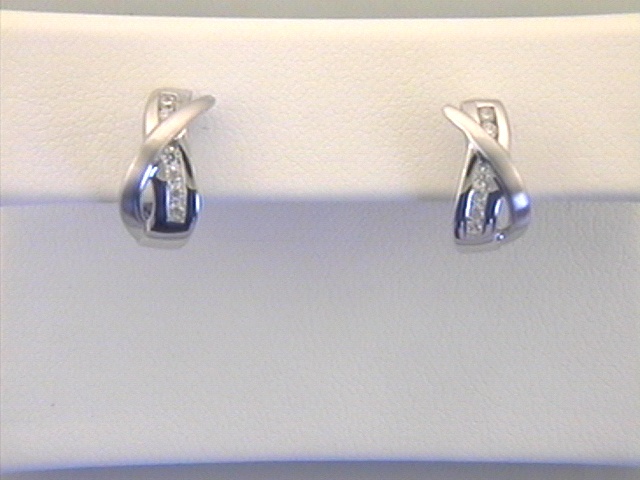 Max Fr&ouml;hlich Ohrschmuck Ref.-Nr.: 88/182095 925/- Silber, Rhodiniert Zirkonia  Wei&szlig; 