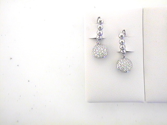 Max Fr&ouml;hlich Ohrschmuck Ref.-Nr.: 485/189737 925/- Silber, Rhodiniert Zirkonia  Wei&szlig; 