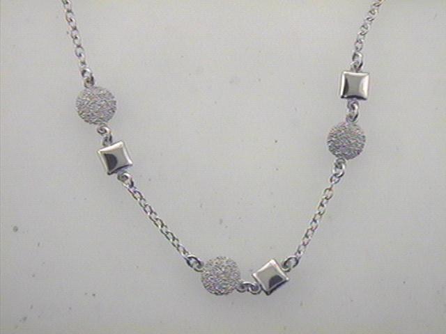 Max Fr&ouml;hlich Halsschmuck Ref.-Nr.: 23-104 925/- Silber, Rhodiniert L&auml;nge 45cm