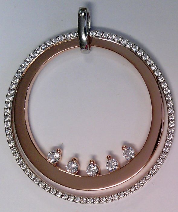 Engelkemper Halsschmuck Ref.-Nr.: 5-213101-001 925/- Silber, bicolor 5 Zirkonia  Wei&szlig; 