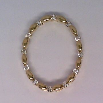 Engelkemper Halsschmuck Ref.-Nr.: 6-209818-001 585/- Gold, bicolor 11 Diamant Wesselton kleine Einschl&uuml;sse Brillantschliff 0,12ct. 