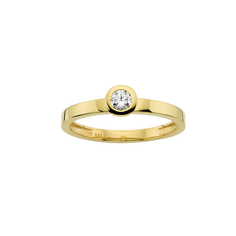 Engelkemper Ringe Ref.-Nr.: 6-204704-001 333/- Gold, gelb 1 Zirkonia  Wei&szlig;  Ringgr&ouml;&szlig;e 58