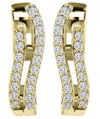 Ohrschmuck Ref.-Nr.: 5500002-001 333/- Gold, gelb Zirkonia  Wei&szlig; 