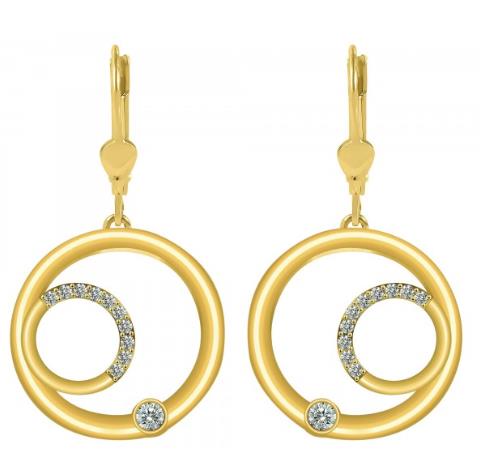 Ohrschmuck Ref.-Nr.: 5500091-001 333/- Gold Zirkonia  Wei&szlig; 