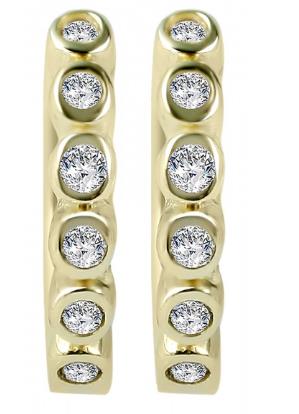 Ohrschmuck Ref.-Nr.: 5500097-001 333/- Gold 12 Zirkonia  Wei&szlig; 