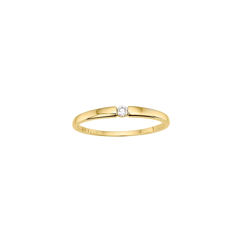 Engelkemper Ringe Ref.-Nr.: 6-205083-001 333/- Gold, gelb 1 Zirkonia  Wei&szlig;  Ringgr&ouml;&szlig;e 52