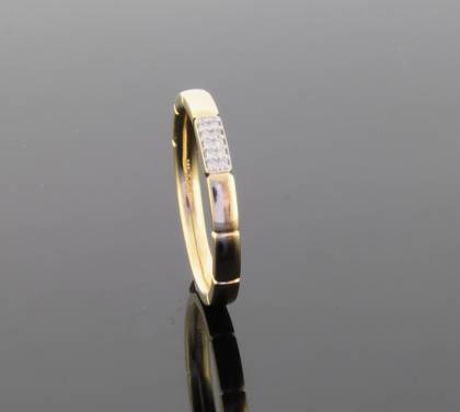 Wilhelm M&uuml;ller Ringe Ref.-Nr.: 145461058 585/- Gold, gold 10 Diamant Wesselton kleine Einschl&uuml;sse Brillantschliff 0,03ct.  Ringgr&ouml;&szlig;e 58