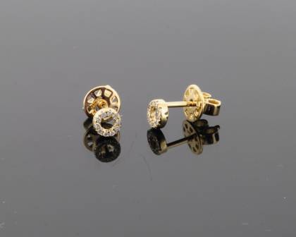 Wilhelm M&uuml;ller Ohrschmuck Ref.-Nr.: 286010019 585/- Gold, gold 20 Diamant Wesselton kleine Einschl&uuml;sse 0,06ct. 