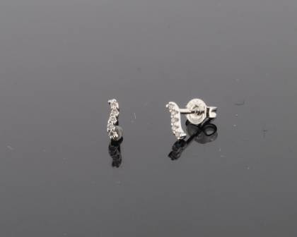 Wilhelm M&uuml;ller Ohrschmuck Ref.-Nr.: 297736019 585/- Gold, wei&szlig; 10 Diamant Wesselton kleine Einschl&uuml;sse Brillantschliff 0,05ct. 