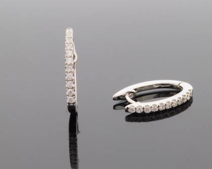 Wilhelm M&uuml;ller Ohrschmuck Ref.-Nr.: 297747019 585/- Gold, wei&szlig; 22 Diamant Top Wesselton kleine Einschl&uuml;sse Brillantschliff 0,40ct. 