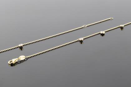 Wilhelm M&uuml;ller Armband Ref.-Nr.: 517353019 375/- Gold, gold 32 Zirkonia  Wei&szlig;  L&auml;nge 17+3cm