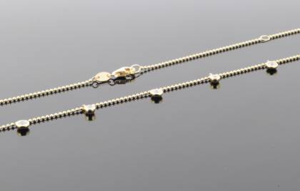 Wilhelm M&uuml;ller Halsschmuck Ref.-Nr.: 548484019 375/- Gold, gelb 5 Zirkonia  Wei&szlig;  L&auml;nge 42+3cm