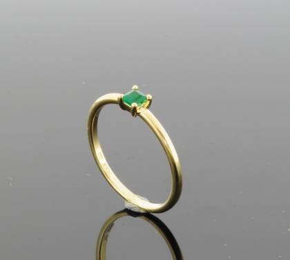 Wilhelm M&uuml;ller Ringe Ref.-Nr.: 667098056 585/- Gold, gold 1 Smaragd Gr&uuml;n 0,17ct.  Ringgr&ouml;&szlig;e 56
