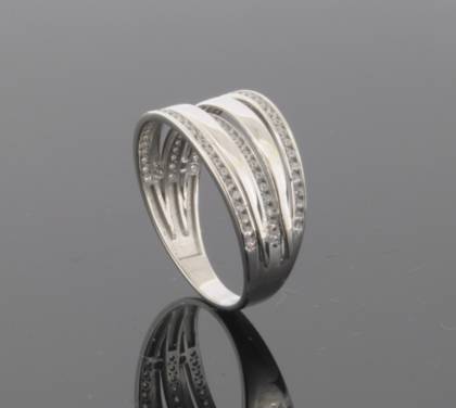 Wilhelm M&uuml;ller Ringe Ref.-Nr.: 675760060 333/- Gold, wei&szlig; 79 Zirkonia  Wei&szlig;  Ringgr&ouml;&szlig;e 60