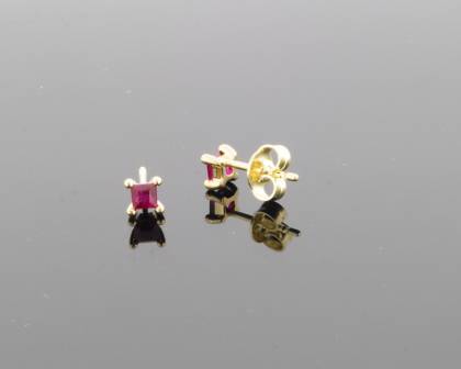 Wilhelm M&uuml;ller Ohrschmuck Ref.-Nr.: 694868019 585/- Gold, gold 2 Rubin Rosa 0,34ct. 