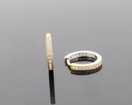 Wilhelm M&uuml;ller Ohrschmuck Ref.-Nr.: 699046019 333/- Gold, bicolor 40 Zirkonia  Wei&szlig; 