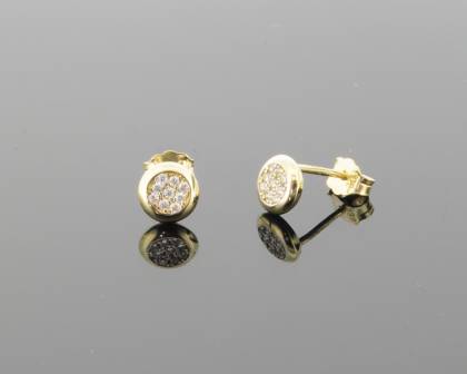 Wilhelm M&uuml;ller Ohrschmuck Ref.-Nr.: 705909019 333/- Gold, gold 18 Zirkonia  Wei&szlig; 