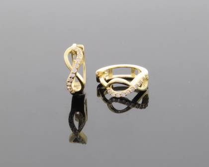 Wilhelm M&uuml;ller Ohrschmuck Ref.-Nr.: 709428019 333/- Gold, gold 24 Zirkonia  Wei&szlig; 