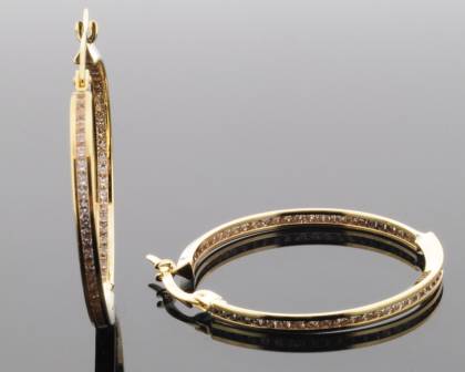 Wilhelm M&uuml;ller Ohrschmuck Ref.-Nr.: 709431019 333/- Gold, gold 108 Zirkonia  Wei&szlig; 