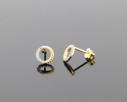 Wilhelm M&uuml;ller Ohrschmuck Ref.-Nr.: 715075019 333/- Gold, gold 14 Zirkonia  Wei&szlig; 