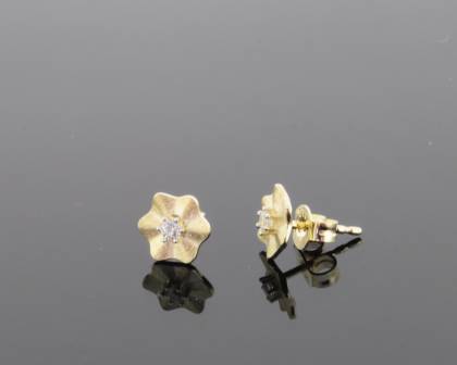 Wilhelm M&uuml;ller Ohrschmuck Ref.-Nr.: 715077019 333/- Gold, gold 2 Zirkonia  Wei&szlig; 