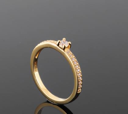 Wilhelm M&uuml;ller Ringe Ref.-Nr.: 746432054 925/- Silber, gelb 15 Zirkonia  Wei&szlig;  Ringgr&ouml;&szlig;e 54 Individual-Nr. Z774