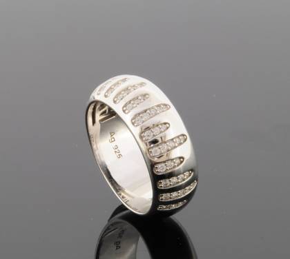 Wilhelm M&uuml;ller Ringe Ref.-Nr.: 746639054 925/- Silber, Rhodiniert Ringgr&ouml;&szlig;e 54