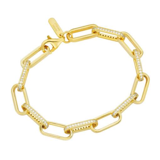 Giorgio Martello Armband Ref.-Nr.: 205839190 925/- Silber, gelb 180 Zirkonia  Wei&szlig;  L&auml;nge 19 cm