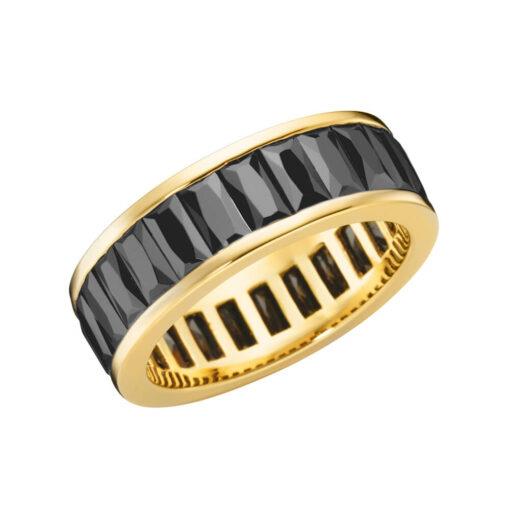 Giorgio Martello Ringe Ref.-Nr.: 308319560 925/- Silber, gelb Zirkonia  schwarz  Ringgr&ouml;&szlig;e 56