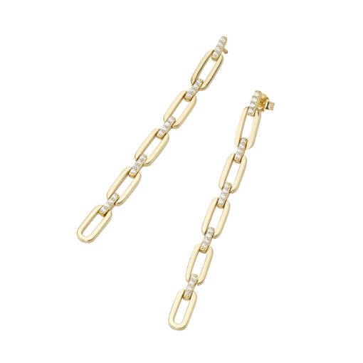 Giorgio Martello Ohrschmuck Ref.-Nr.: 413059 925/- Silber, gelb 40 Zirkonia  Wei&szlig; 
