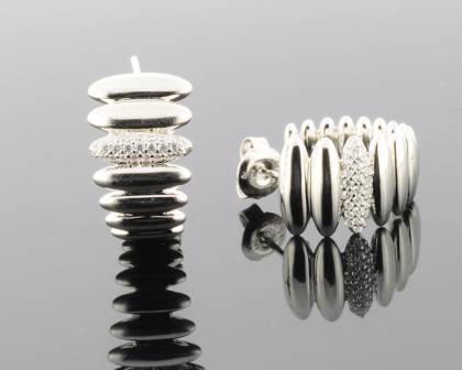 Wilhelm M&uuml;ller Ohrschmuck Ref.-Nr.: 743316019 925/- Silber 34 Zirkonia  Wei&szlig; 