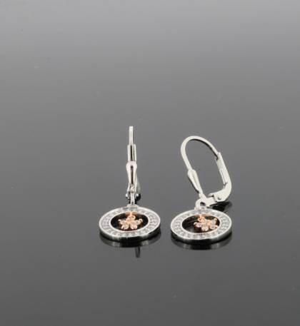 Wilhelm M&uuml;ller Ohrschmuck Ref.-Nr.: 743336019 925/- Silber, bicolor 60 Zirkonia  Wei&szlig; 