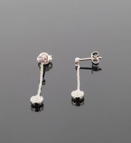Wilhelm M&uuml;ller Ohrschmuck Ref.-Nr.: 743341019 925/- Silber, Rhodiniert 28 Zirkonia  Wei&szlig; 