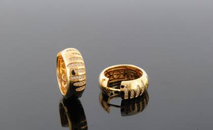 Wilhelm M&uuml;ller Ohrschmuck Ref.-Nr.: 743344019 925/- Silber, gelb 62 Zirkonia  Wei&szlig; 