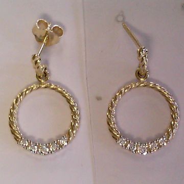 Engelkemper Ohrschmuck Ref.-Nr.: 6-211250-001 333/- Gold, gelb Zirkonia  Wei&szlig; 