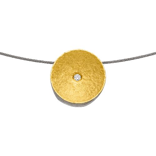MANU Halsschmuck Ref.-Nr.: K1296BRW 1 Diamant Brillantschliff 0,02ct.  L&auml;nge 42cm