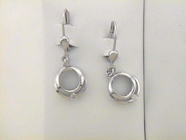 Max Fr&ouml;hlich Ohrschmuck Ref.-Nr.: 201/187737 925/- Silber, Rhodiniert Zirkonia  Wei&szlig; 
